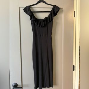 Reformation Ruffle Off the Should Dress